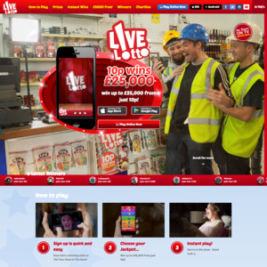 LiveLotto Homepage