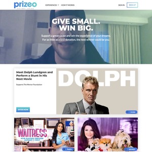 Prizeo Homepage