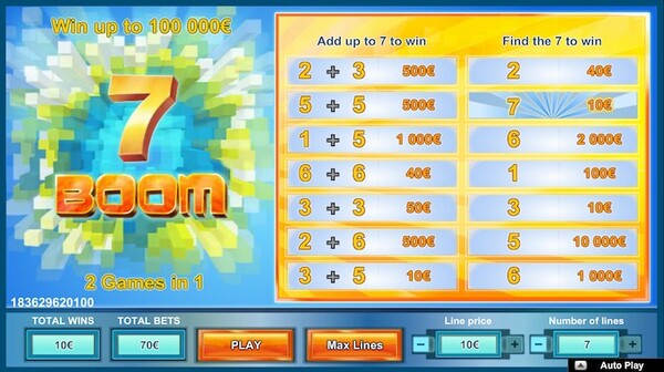 7 Boom Scratch Card