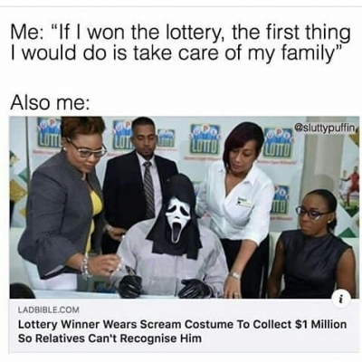 Anonymous Scream Costume Lottery Winner Meme