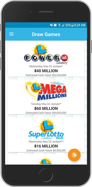 CA Lottery Official App iPhone Screenshot