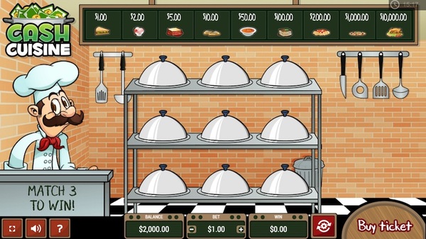 Cash Cuisine Scratch Card