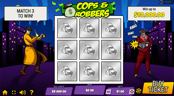Cops and Robbers Scratch Card