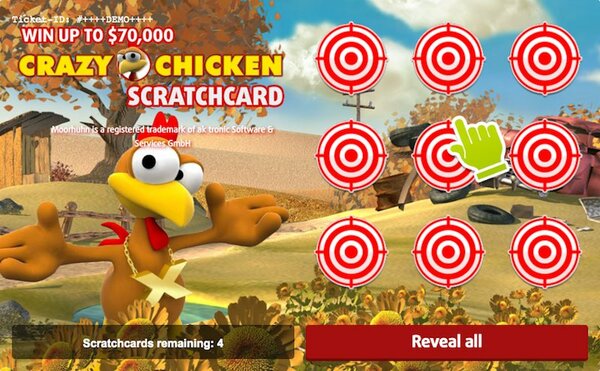 Crazy Chicken Scratch Card