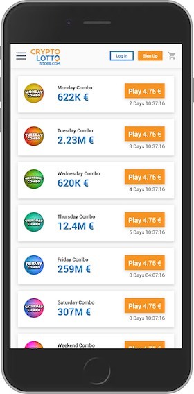 CryptoLottoStore.com Mobile Site