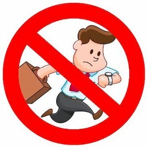 Don't Rush Clipart of Man Running