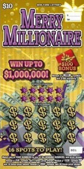 Donald Savastano Merry Millionaire Scratchcard Winner