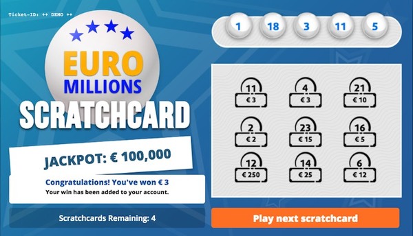 EuroMillions Scratch Card