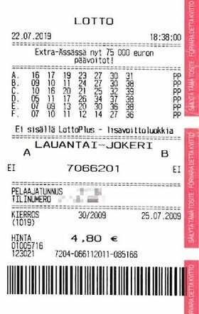 Finland Lotto Ticket