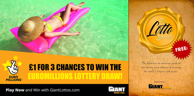 Get 3 chances to win EuroMillions AND Free Lotto Secrets eBook for only £1