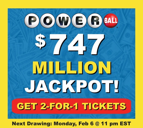 GiantLottos $747 Million Powerball Jackpot Popup