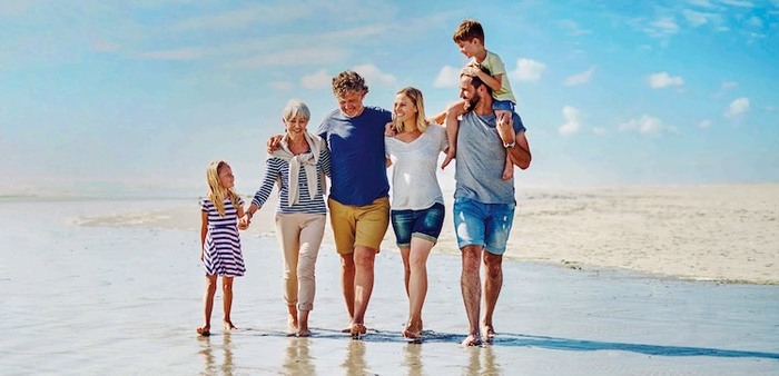 Heart and Stroke Lottery Family on Beach