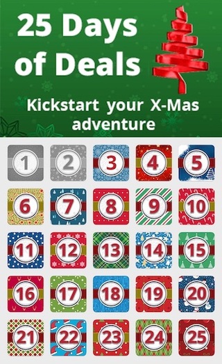Jackpot.com Christmas Advent Calendar 25 Days of Deals and Offers