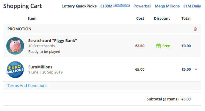 Jackpot.com Piggy Bank EuroMillions Promo Code