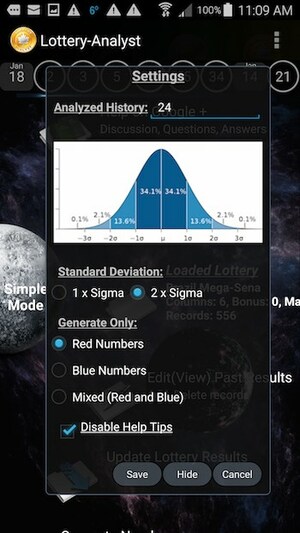 Lottery Analyst Android Screenshot