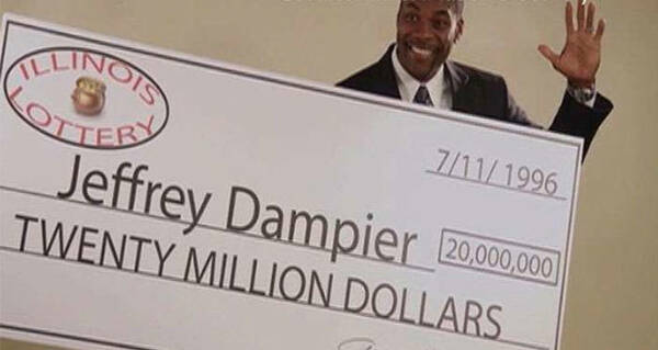 Lottery Loser Jeffrey Dampier With Giant Check