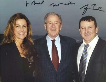 Lottery Winner Brad Duke With George Bush