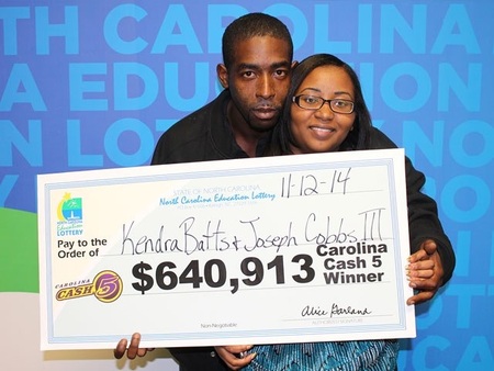 Lottery Winners Joseph Cobbs III and Kendra Batts