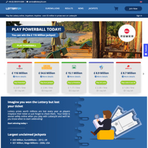 Lottery24 Homepage