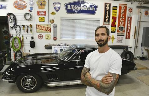 Lotto 6/49 Winner Jason Rinaldi at Hot Rod Shop