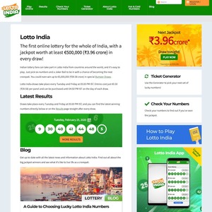 Lotto India Homepage