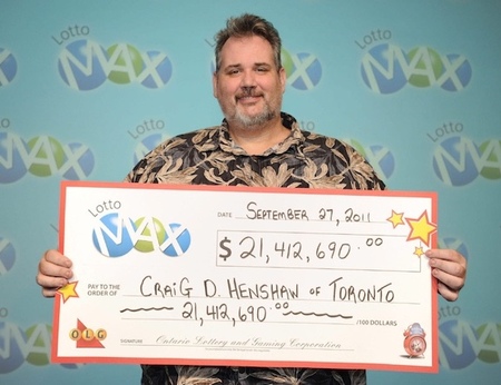 Lotto Max Winner Craig Henshaw