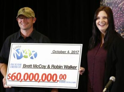 Lotto Max Winners Brett McCoy and Robin Walker