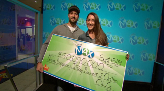 Lotto Max Winners Jeff Bourret and Deanna Bergeron