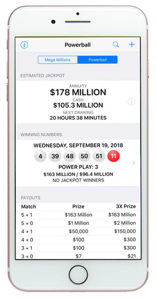 Lotto Results App Screenshot