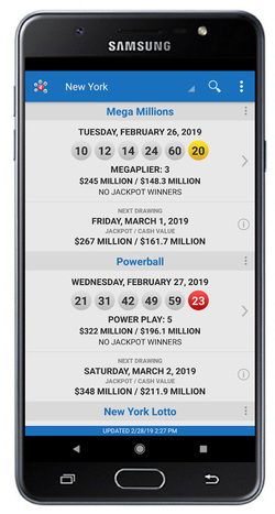 Lotto Results Screenshot