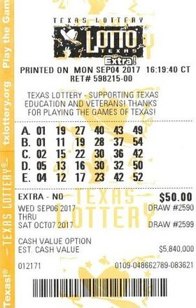 Lotto Texas Ticket