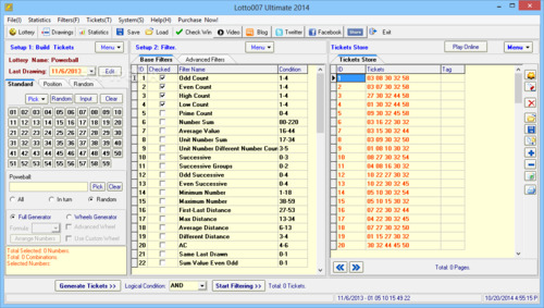 Lotto007 Lottery Software Screenshot