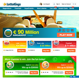 LottoKings Homepage