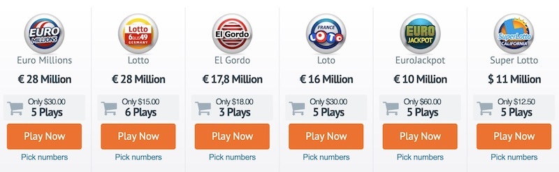 LottoKings Lottery Selection