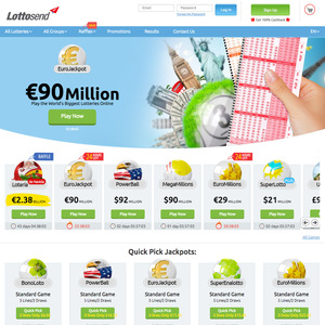 Lottosend Homepage
