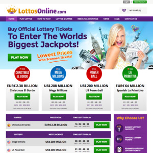 LottosOnline Homepage