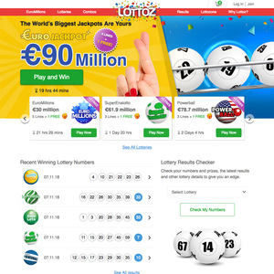Lottoz Homepage