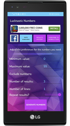 Lucktastic Numbers Android Screenshot