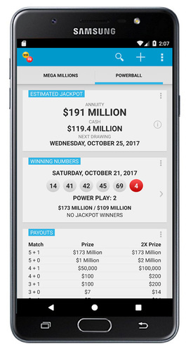 Mega Millions & Powerball App Android Screenshot