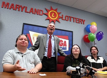 Mega Millions Winner Ellwood Bartlett at Maryland Lottery Press Conference
