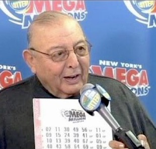 Mega Millions Winner Harold Diamond With Oversized Ticket