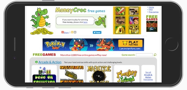 MoneyCroc Mobile Site