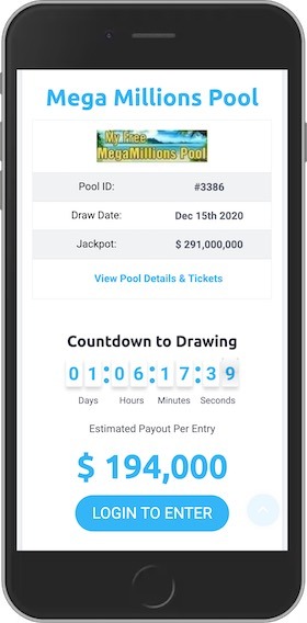MyFreeLotteryPool.com Mobile Site