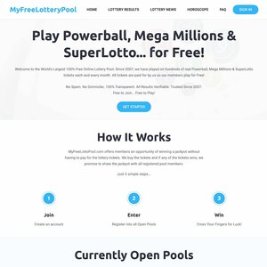 MyFreeLotteryPool Review