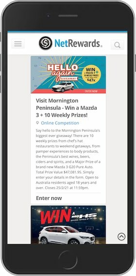 NetRewards.com.au Mobile Site