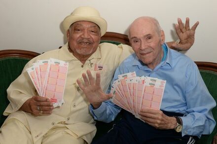 New York Lotto Poster Boys Lou Eisenberg and Curtis Sharp in 2018