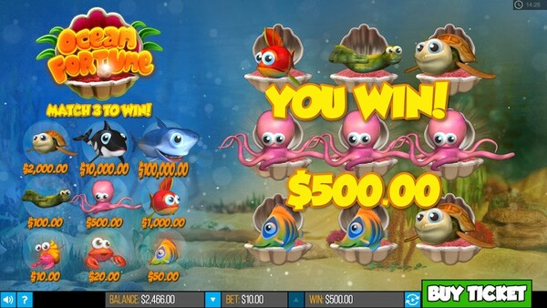 Ocean Fortune Scratch Card