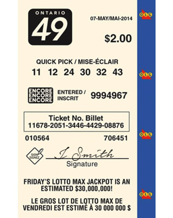 Ontario 49 Ticket