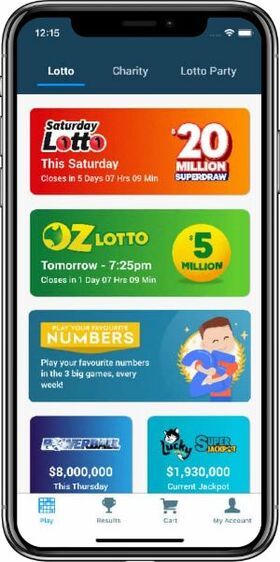 Oz Lotteries App Screenshot