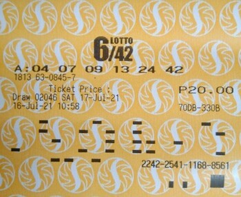 Philippines Lotto 6/42 Ticket